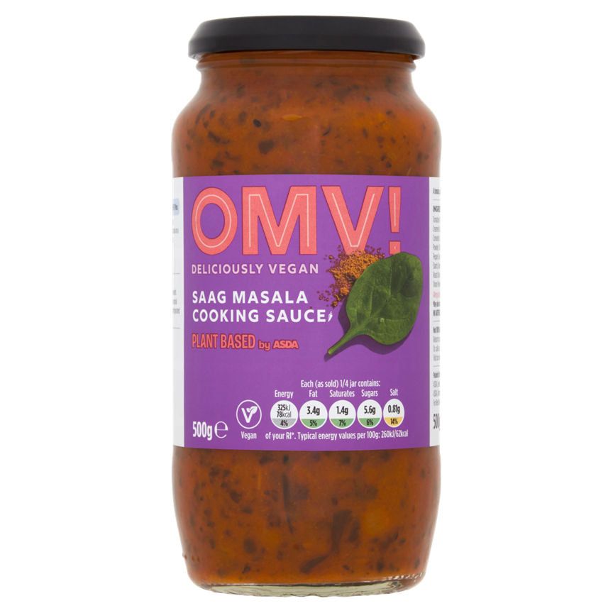 OMV! Deliciously Vegan Saag Masala Cooking Sauce 500g