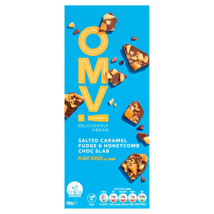 OMV! Deliciously Vegan Salted Caramel Fudge &amp;amp; Honeycomb Choc Slab