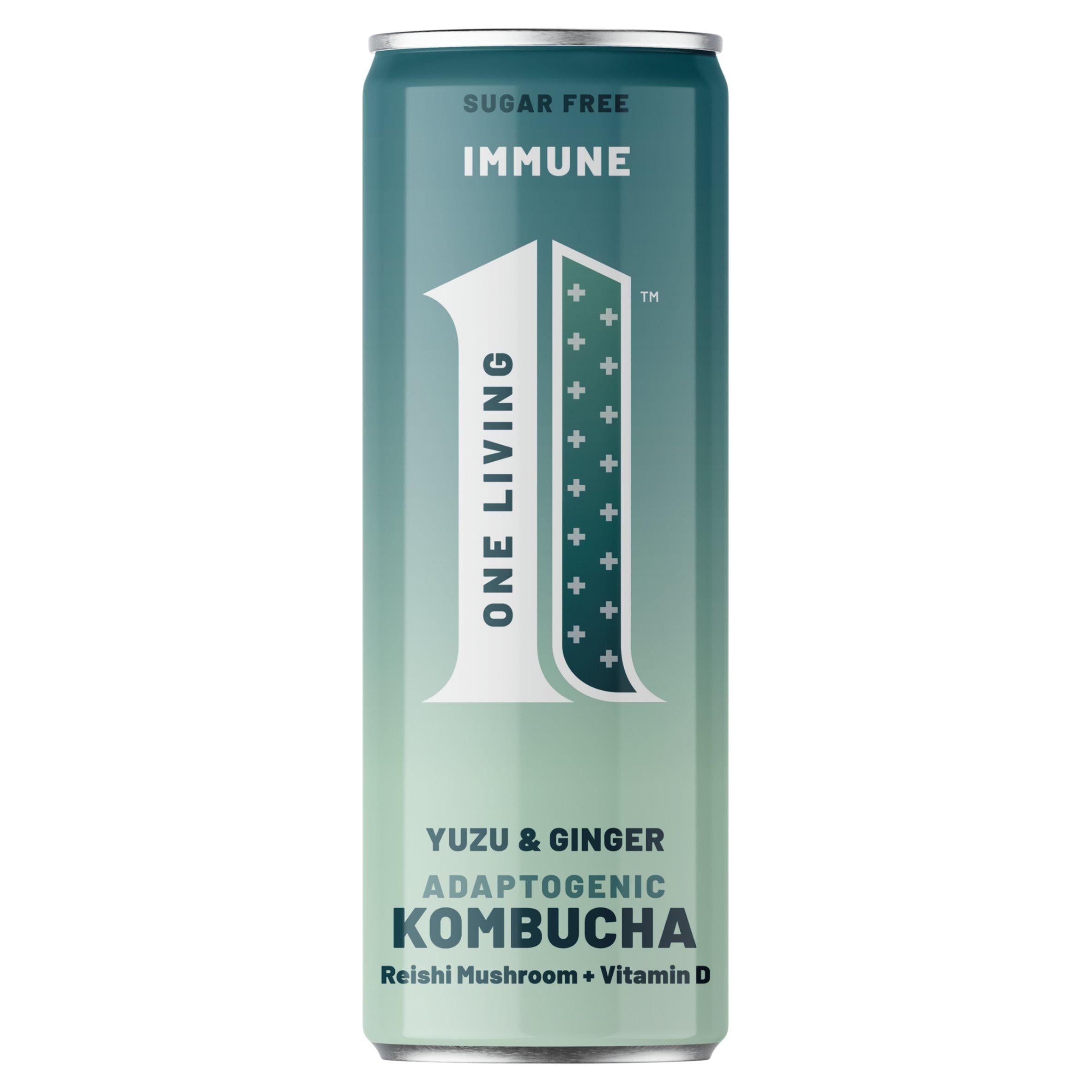 One Living Immune Yuzu &amp;amp; Ginger Adaptogenic Kombucha 250ml
