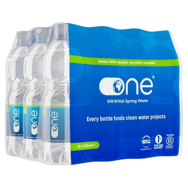One Water Still Spring Water   12 x 500ml