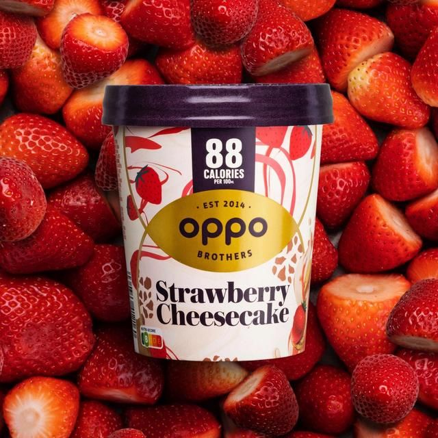 Oppo Brothers Strawberry Cheesecake Ice Cream    475ml