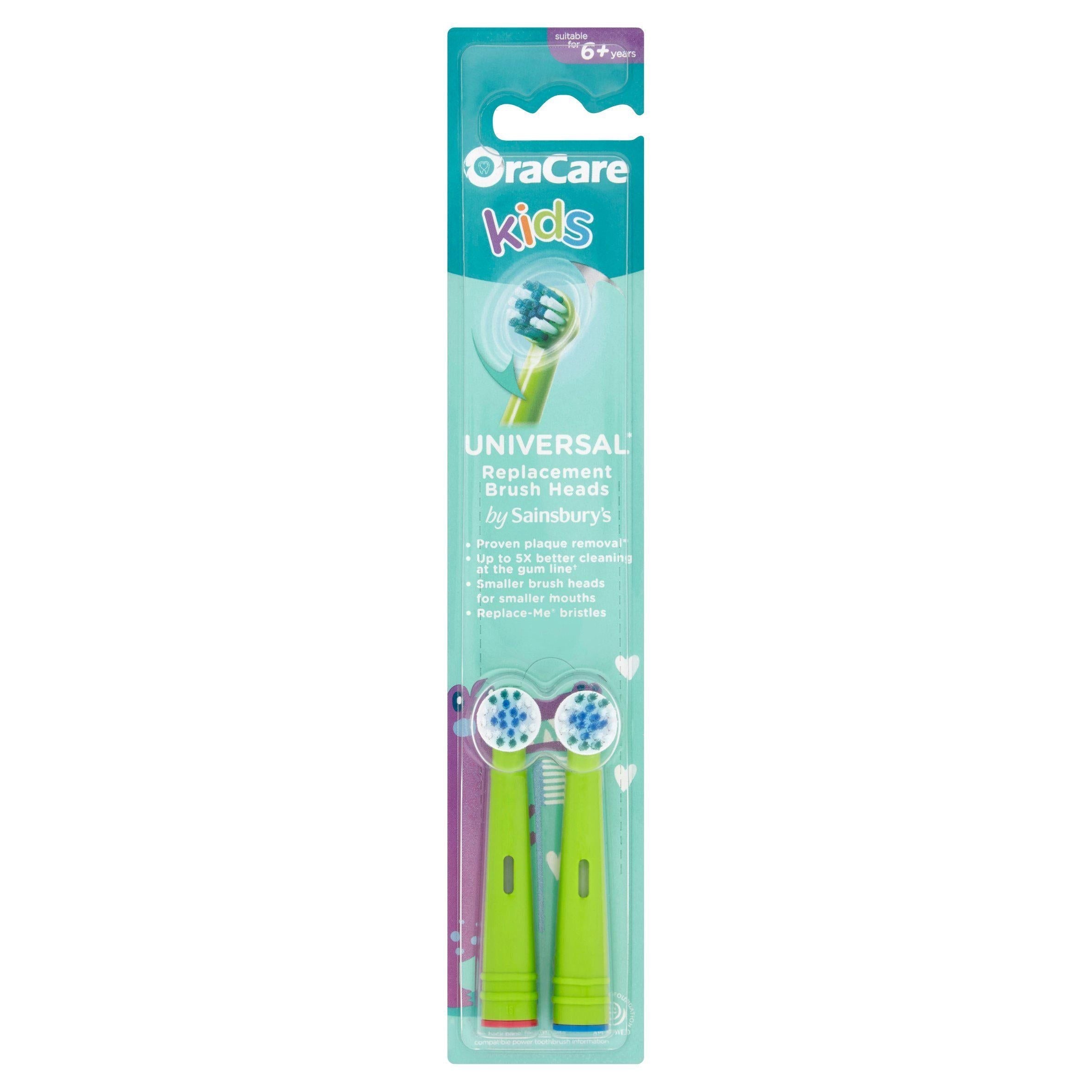 OraCare+ Kids Universal Replacement Brush Heads x2