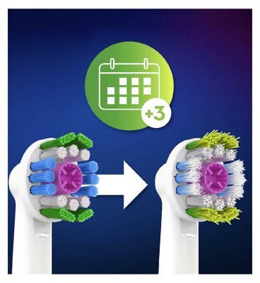 Oral-B 3D White Toothbrush Head with CleanMaximiser Technology, 8 Pack