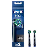 Oral B Crossaction Toothbrush Heads Black   2 per pack