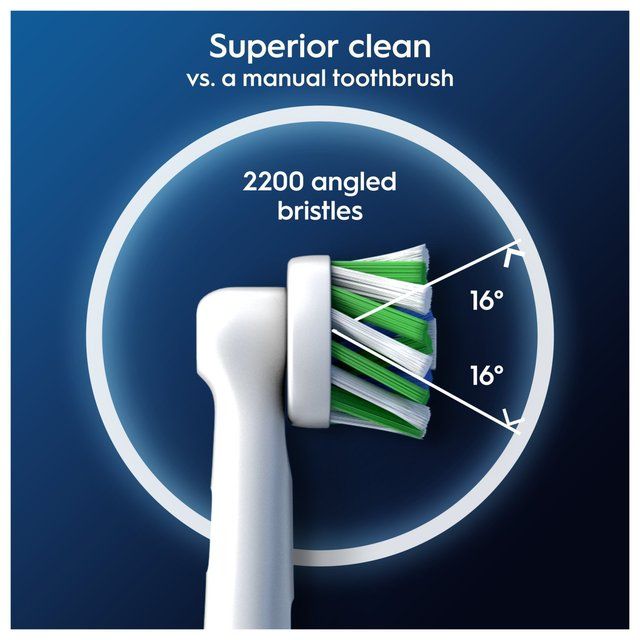Oral-B CrossAction Toothbrush Heads - White   4 per pack