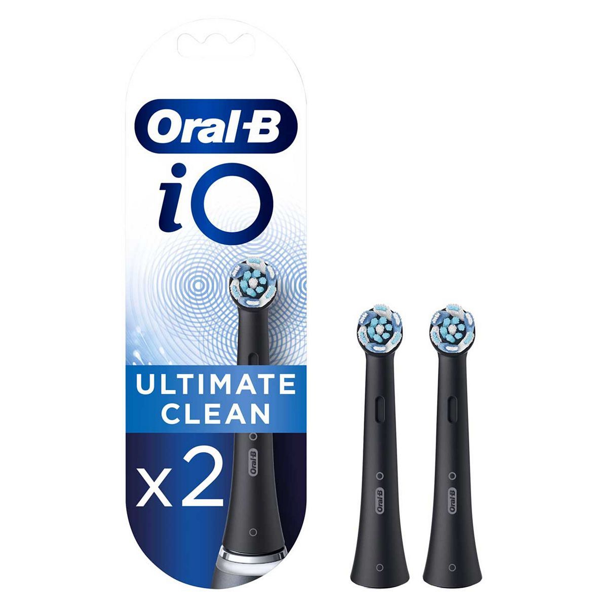 Oral-B iO&amp;trade; Ultimate Clean Black Replacement Electric Toothbrush Heads 2 Pack