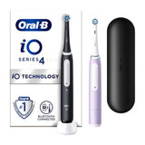 Oral-B iO4 Electric Toothbrushes Black &amp;amp; Lavender - Duo Pack