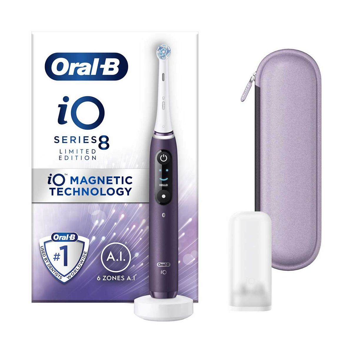 Oral-B iO8&amp;trade; Electric Toothbrush Violet Ametrine with Limited Edition Travel Case