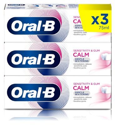 Oral-B Sensitivity &amp;amp; Gum Calm 3 Month Toothpaste Bundle - Gentle White