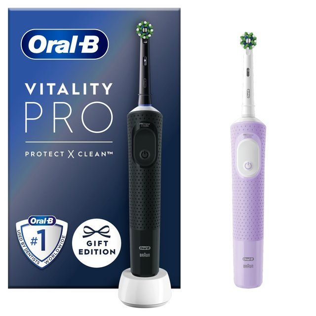 Oral-B Vitality PRO Black &amp;amp; Lilac (Duo Pack)   2 per pack