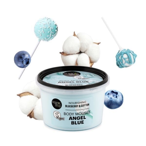 Organic Shop Angel Blue Body Mousse Blueberry &amp;amp; Cotton 250ml