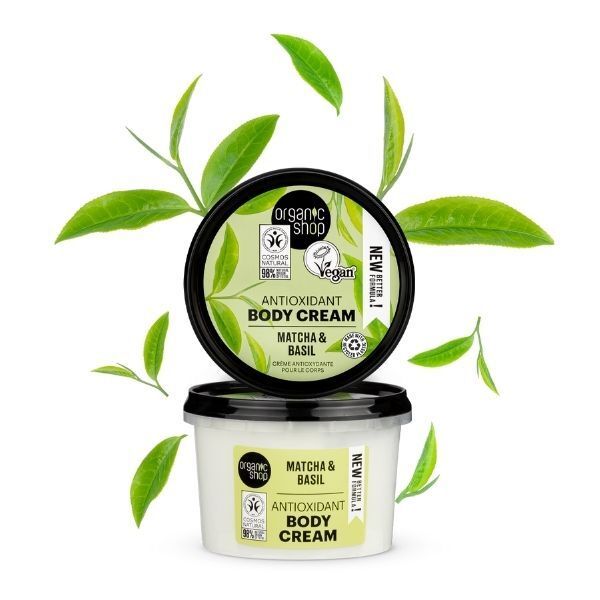 Organic Shop Antioxidant Body Cream Matcha &amp;amp; Basil 250ml