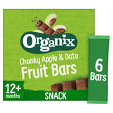 Organix Apple &amp;amp; Date Fruit Bars Toddler Snacks Multipack 12 months+ 6x17g
