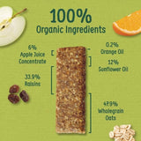 Organix Apple &amp;amp; Orange Organic Soft Oaty Bars Toddler Snack Multipack   6 x 23g