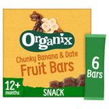 Organix Banana &amp;amp; Date Fruit Bars Toddler Snacks Multipack 12 months+ 6x17g