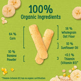Organix Banana Weaning Wands Organic Baby Finger Finger Food 6 months+   25g
