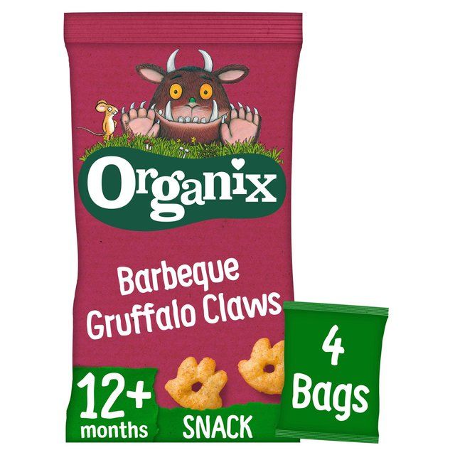 Organix Barbeque Organic Gruffalo Claws 12 mths+ Multipack   4 x 15g