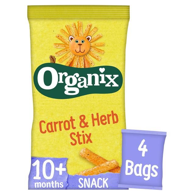 Organix Carrot Organic Stix 10 mths+ Multipack   4 x 15g