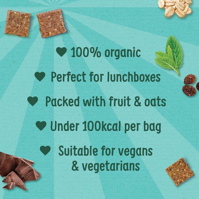 Organix KIDS Cool Choco Mint Mini Organic Flapjack Bites   4 x 23g