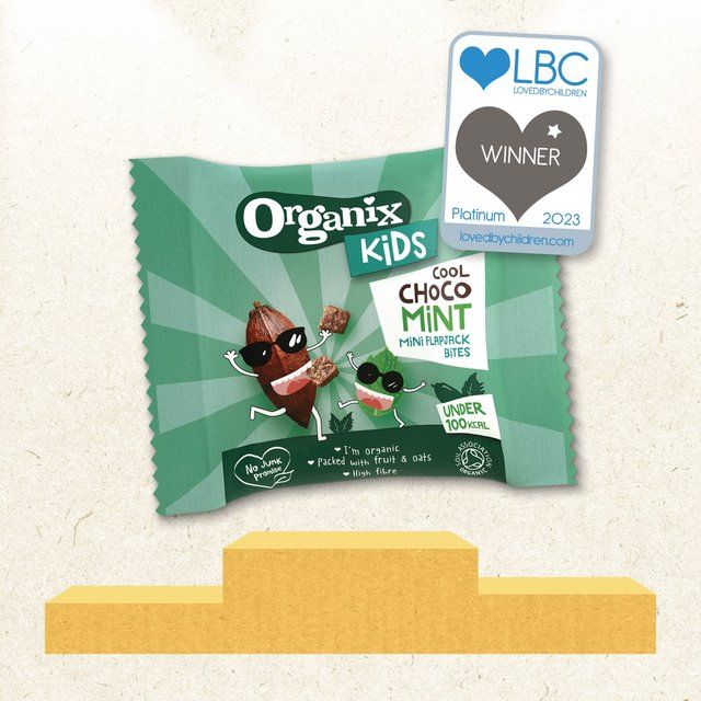 Organix KIDS Cool Choco Mint Mini Organic Flapjack Bites   4 x 23g