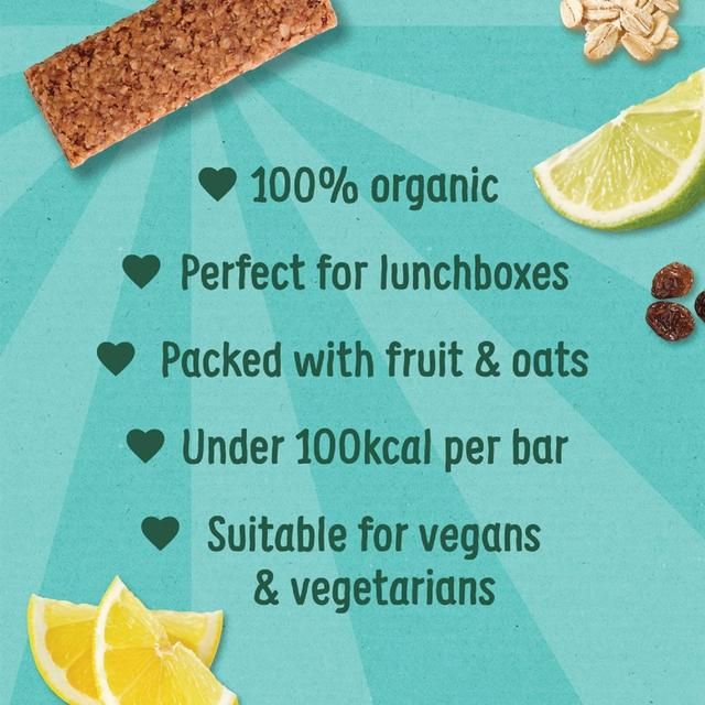 Organix KIDS Luscious Lemon &amp;amp; Lime Organic Oat Snack Bars Multipack   6 x 23g