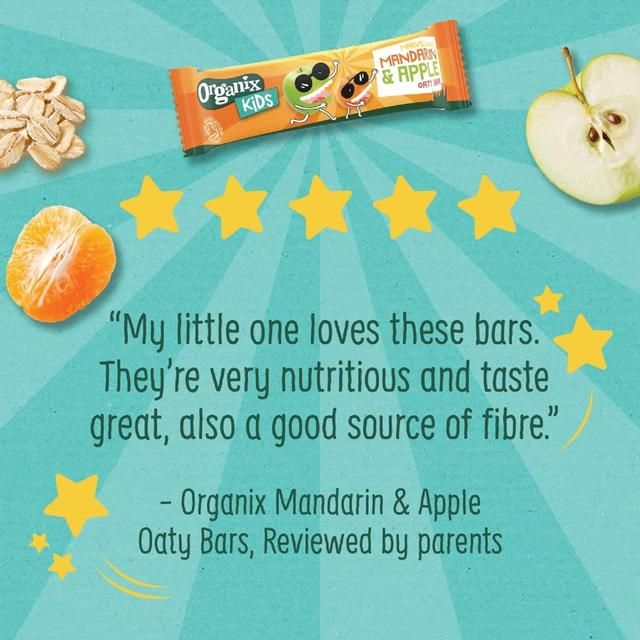 Organix KIDS Marvellous Mandarin &amp;amp; Apple Organic Oat Snack Bars Multi   6 x 23g