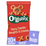 Organix Saucy Tomato Organic Noughts &amp;amp; Crosses 10 mths+ Multipack   4 x 15g
