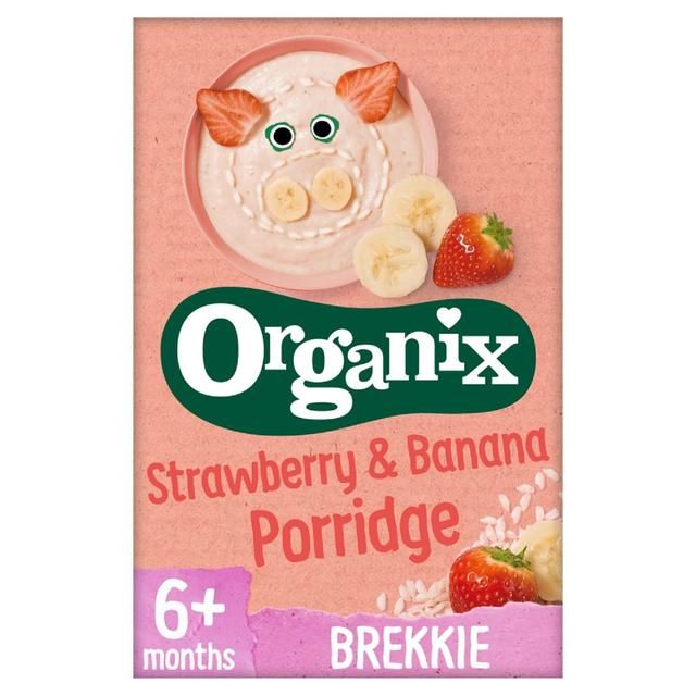 Organix Strawberry &amp;amp; Banana Organic Baby Porridge 6 mths+   120g