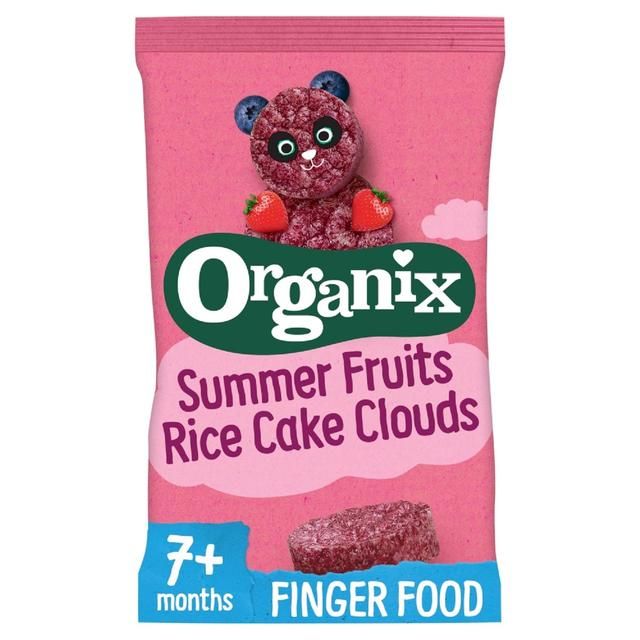 Organix Summer Fruits Rice Cake Clouds Baby Snack 7 months+   40g