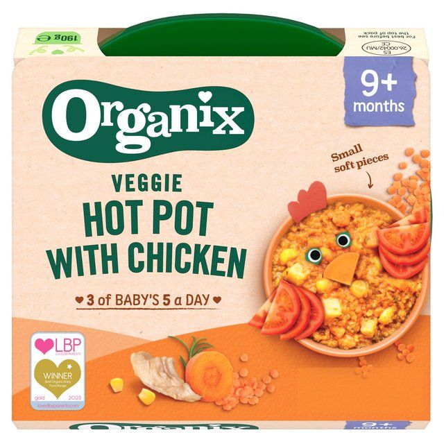 Organix Veggie Hot Pot With Chicken Baby Food 9 months   190g