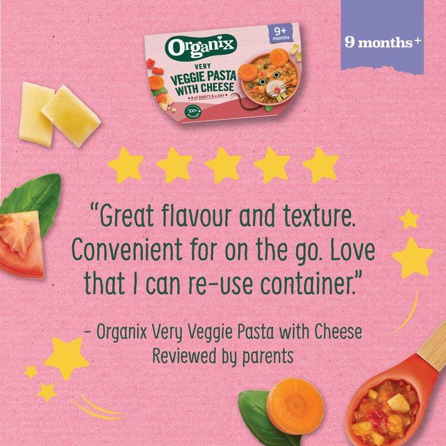 Organix Very Veggie Pasta With Cheese Baby Food   190g