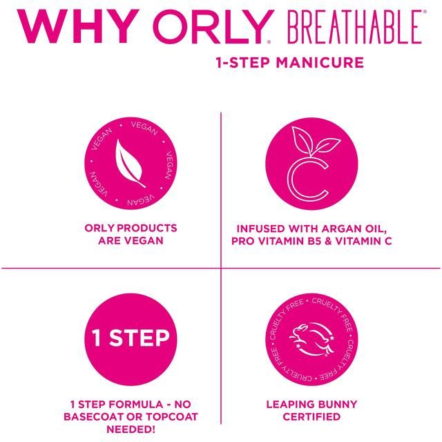 Orly 4 in 1 Breathable Treatment &amp;amp; Colour Nail Polish - Happy &amp;amp; Healthy   18ml