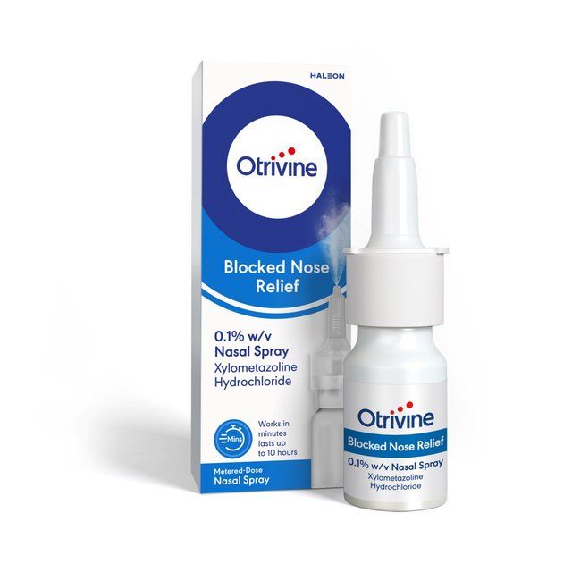Otrivine Blocked Nose &amp;amp; Congestion Relief Nasal Spray   10ml