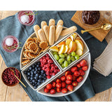 Over &amp;amp; Back Bamboo Lazy Susan with 4 Porcelain Dishes