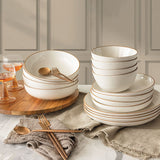 Over &amp;amp; Back Stoneware Dinnerware Set, 16 Piece in 2 Colours
