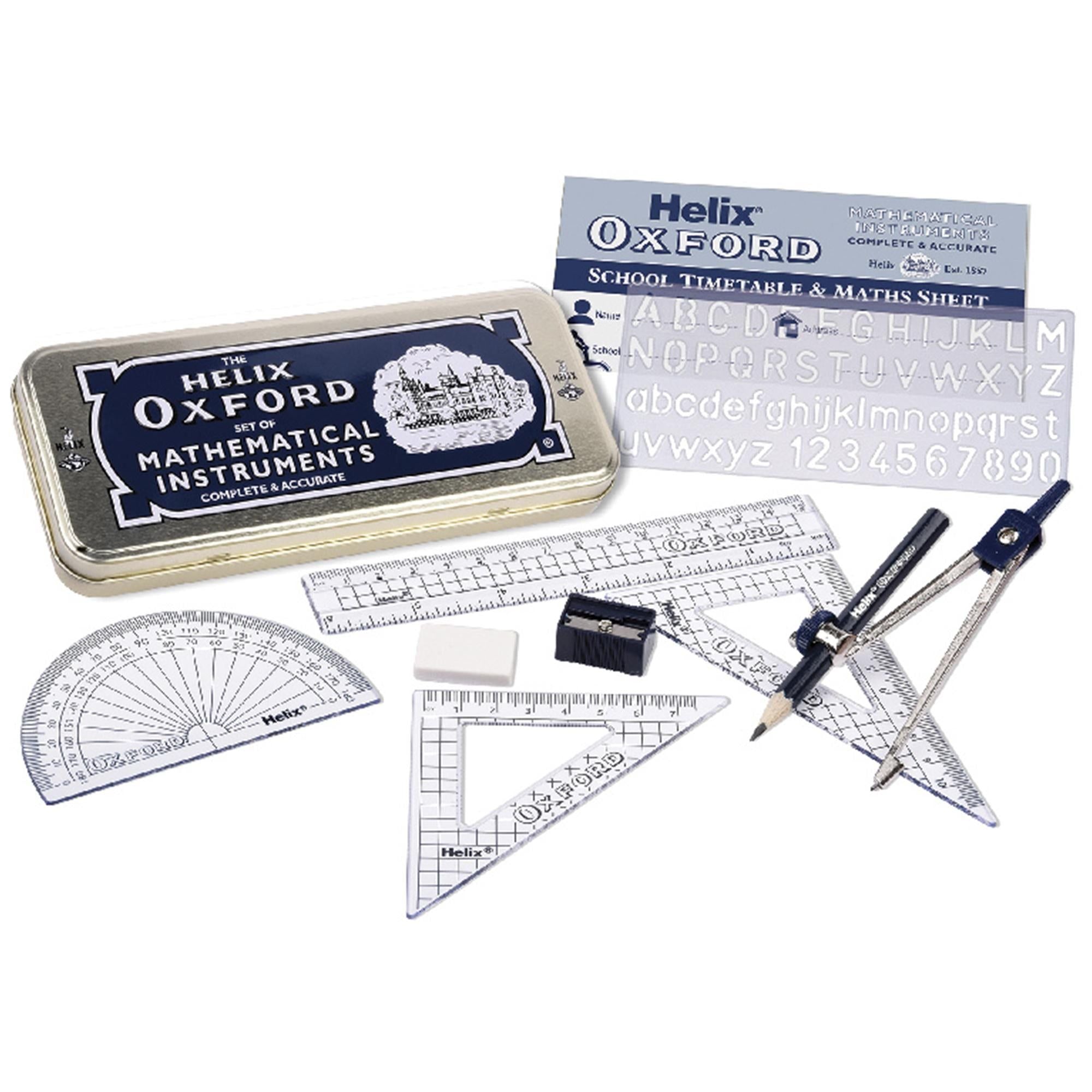 Oxford Maths Tin Set 9pc