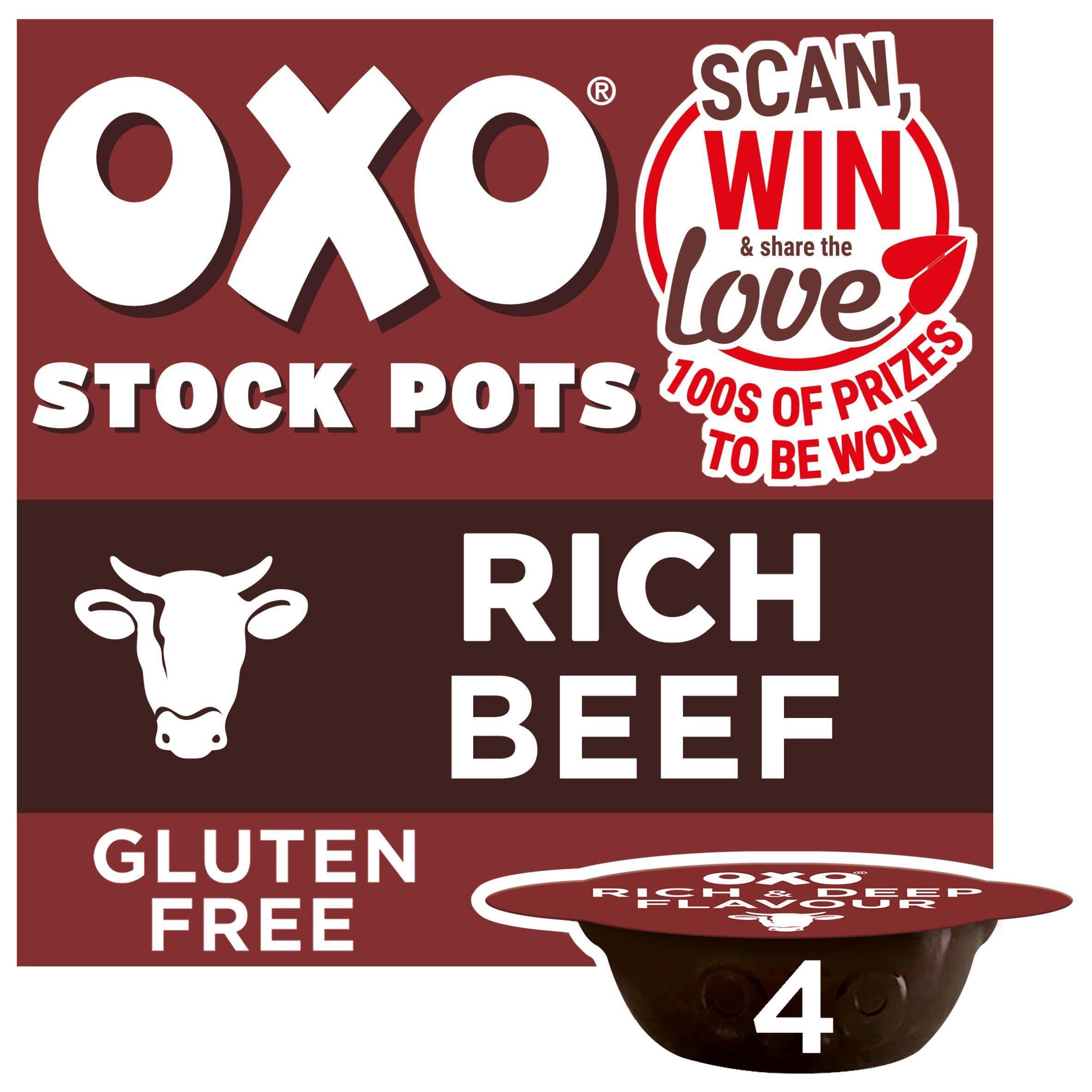 Oxo Beef with Onion &amp;amp; Rosemary Stock Pots x4 80g