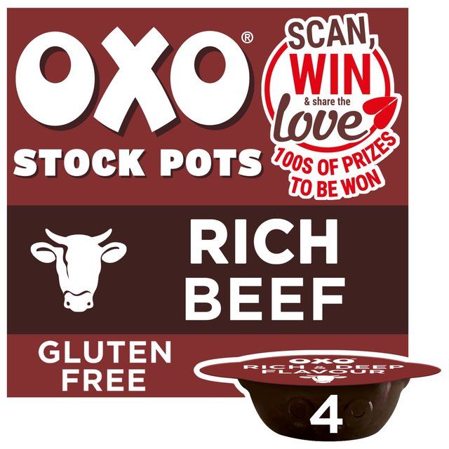 Oxo Stock Pots Rich Beef with Rosemary &amp;amp; Onion   4 x 20g