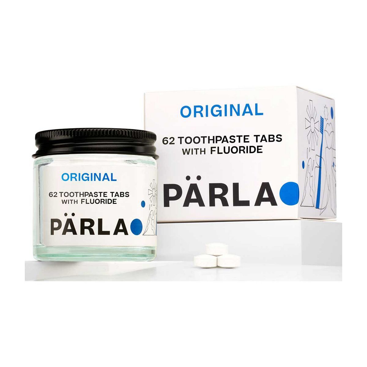 P&amp;Auml;RLA - Original Naturally Whitening Toothpaste Tabs 62s