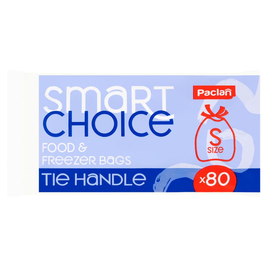 Paclan 80 Smart Choice Food &amp;amp; Freezer Bags Tie Handle