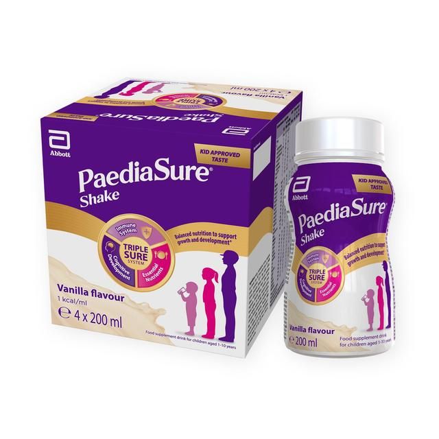 PaediaSure Shake Vanilla Nutritional Supplement Drink 1-10 Yrs Multipack   4 x 200ml