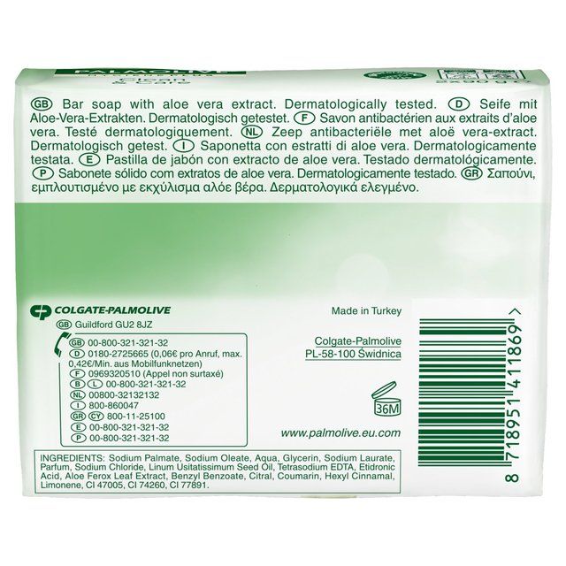 Palmolive Hygiene Plus Aloe Vera Bar Soap   2 x 90g