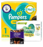Pampers &amp;amp; Always bundle for New Mum and Baby - Wipes, Nappies and Pants