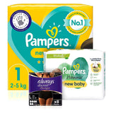 Pampers &amp;amp; Always bundle for New Mum and Baby - Wipes, Nappies and Pants