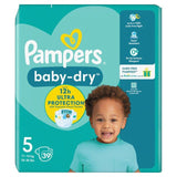 Pampers Baby-Dry Nappies Size 5 (11-16kg) Essential Pack   39 per pack