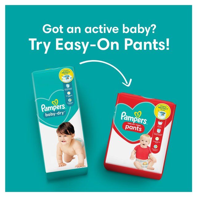 Pampers Baby-Dry Nappies Size 8 (17kg+) Jumbo+ Pack   52 per pack