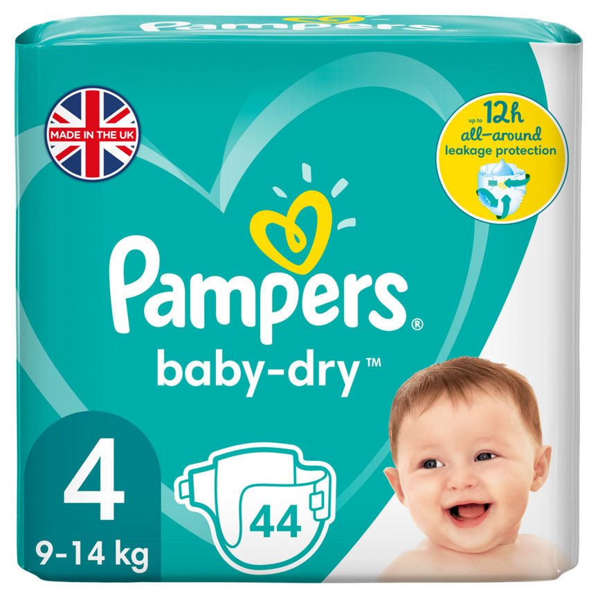 Pampers Baby-Dry Size 4 Nappies Essential Pack