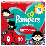 Pampers Baby-Dry Superhero Nappy Pants Size 4 (9-15kg)   30 per pack