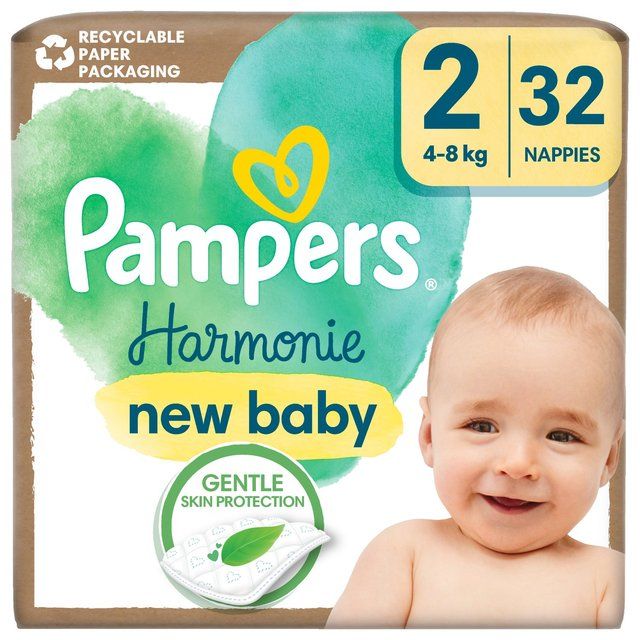 Pampers Harmonie Nappies Size 2 Essential Pack   32 per pack