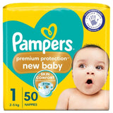 Pampers New Baby Nappies Size 1 (2-5kg) Essential Pack   50 per pack